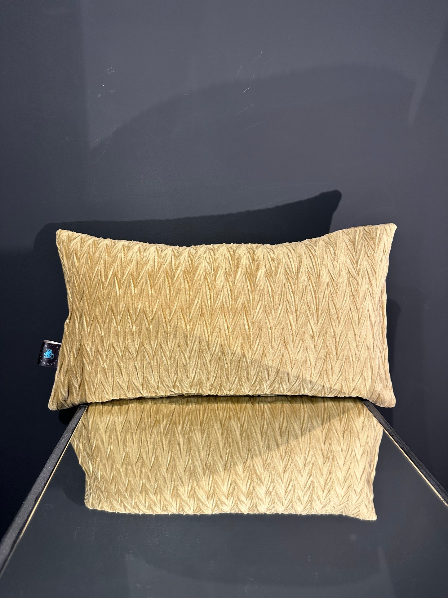 Tender Crush mustard Kissen 30x50cm