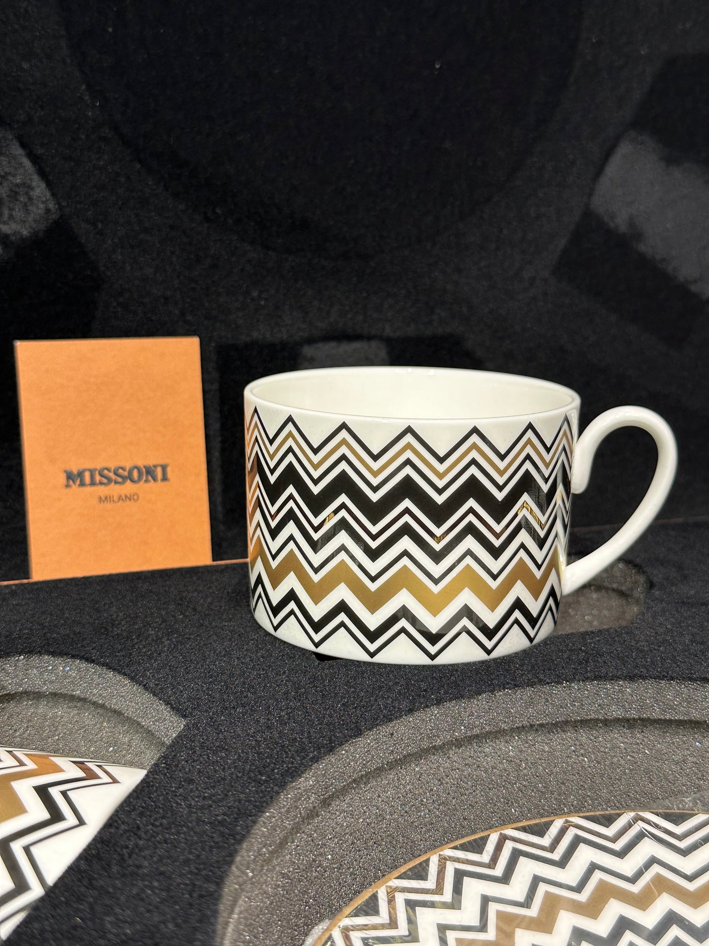Missoni Home Porzellan Zig Zag Gold Kaffee oder Tee 6er Set