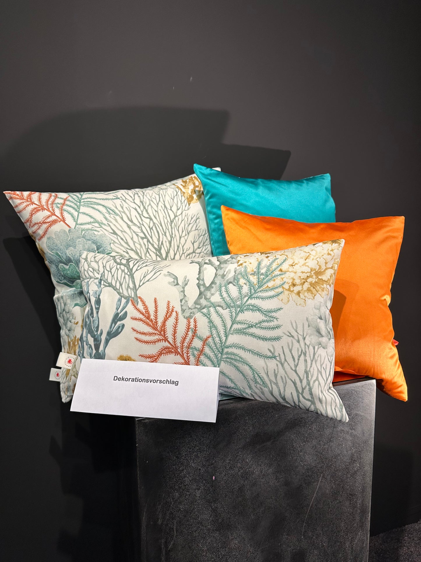 Korallenriff türkis Kissen 30x50cm