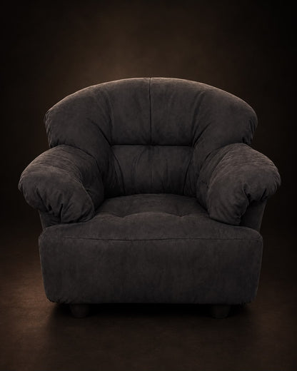 Lounge-Sessel und Pouf-Hocker im Stil der späten 80er-/frühen 90er-Jahre