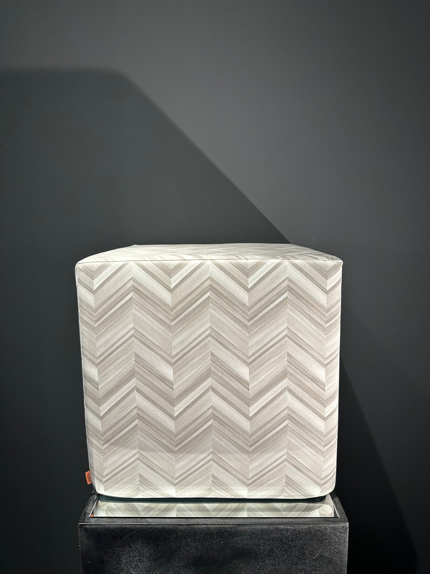 Missoni Home Layers Inlay taupe Pouf Cubo 40x40x40cm