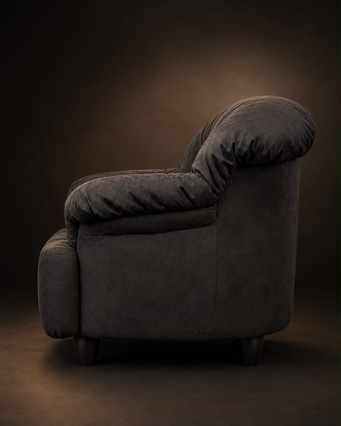 Lounge-Sessel und Pouf-Hocker im Stil der späten 80er-/frühen 90er-Jahre