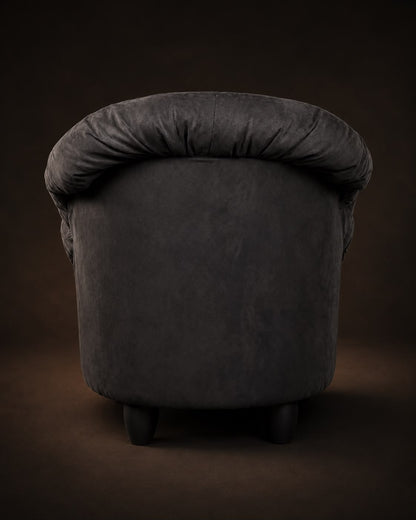 Lounge-Sessel und Pouf-Hocker im Stil der späten 80er-/frühen 90er-Jahre