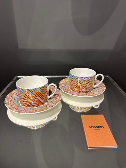 Missoni Home Porzellan Zig Zag Jarris 156 Kaffee oder Teetassen Set