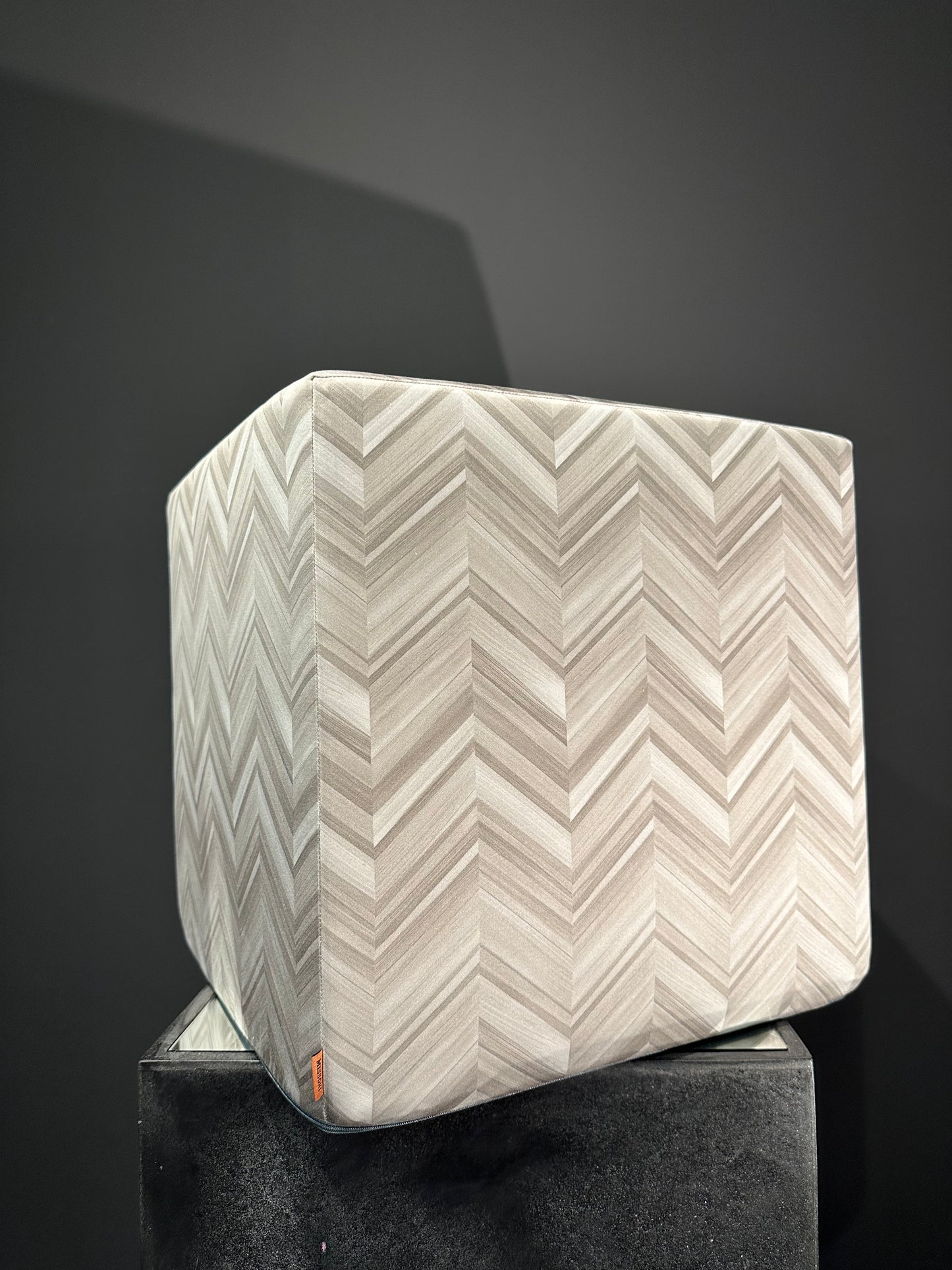 Missoni Home Layers Inlay taupe Pouf Cubo 40x40x40cm