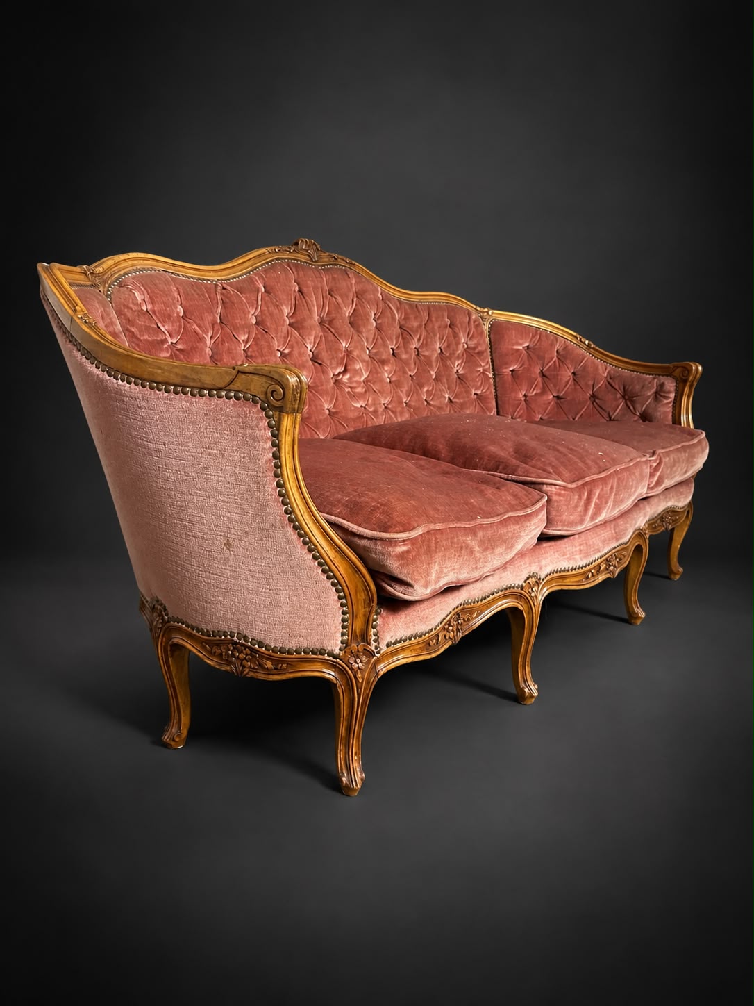 Gebrauchtes Salon-Ensemble im französischen Neo-Rokoko-/Louis-XV-Stil