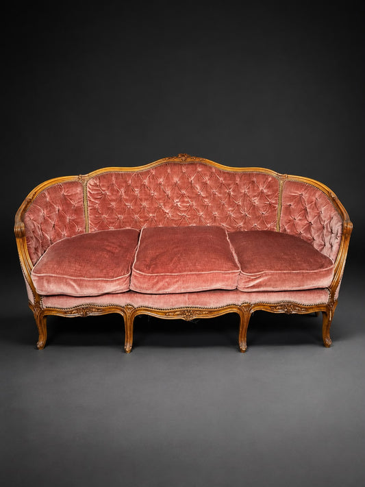 Gebrauchtes Salon-Ensemble im französischen Neo-Rokoko-/Louis-XV-Stil