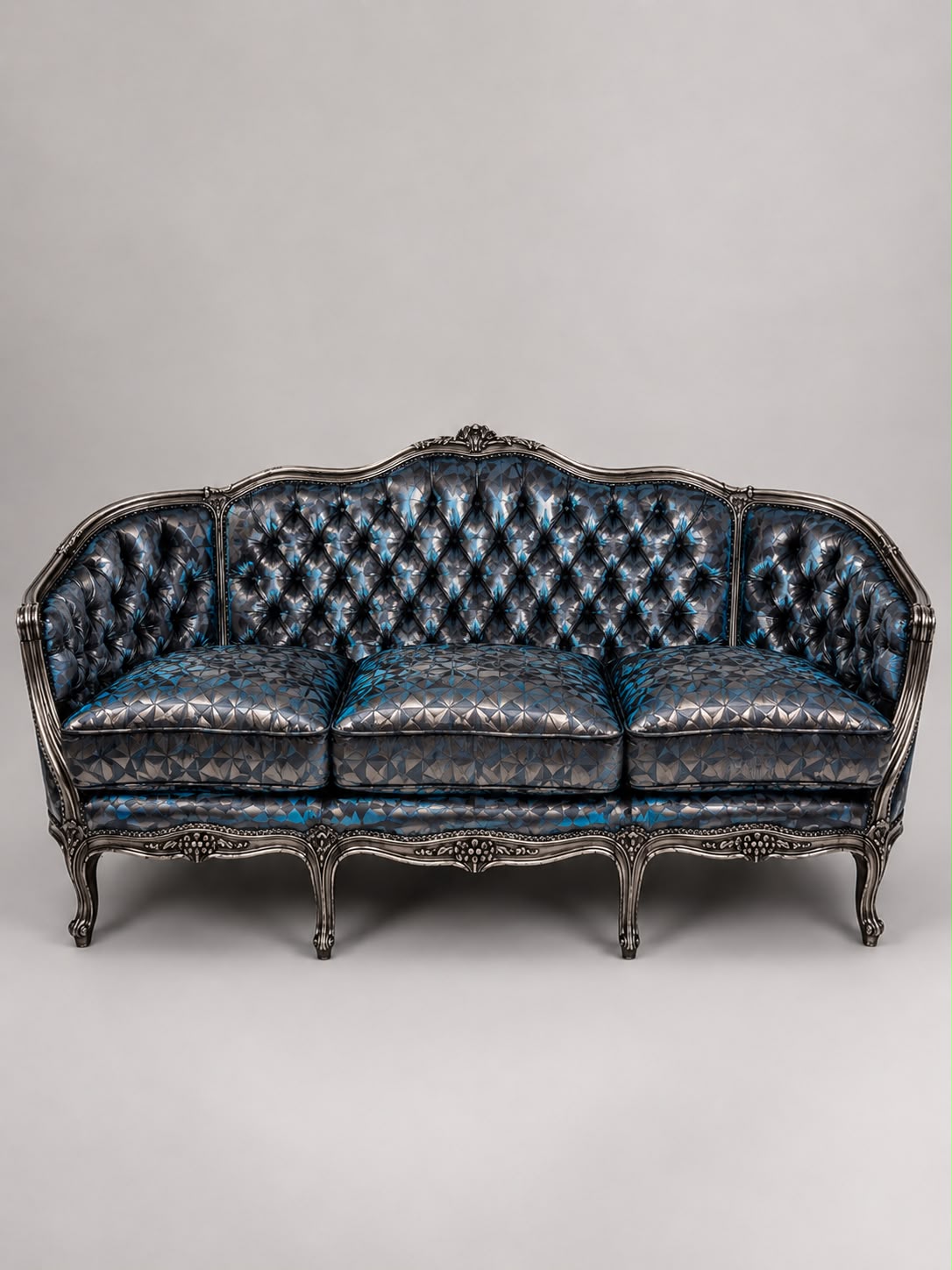 Gebrauchtes Salon-Ensemble im französischen Neo-Rokoko-/Louis-XV-Stil