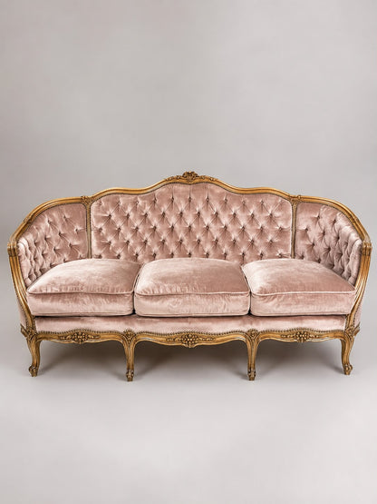 Gebrauchtes Salon-Ensemble im französischen Neo-Rokoko-/Louis-XV-Stil