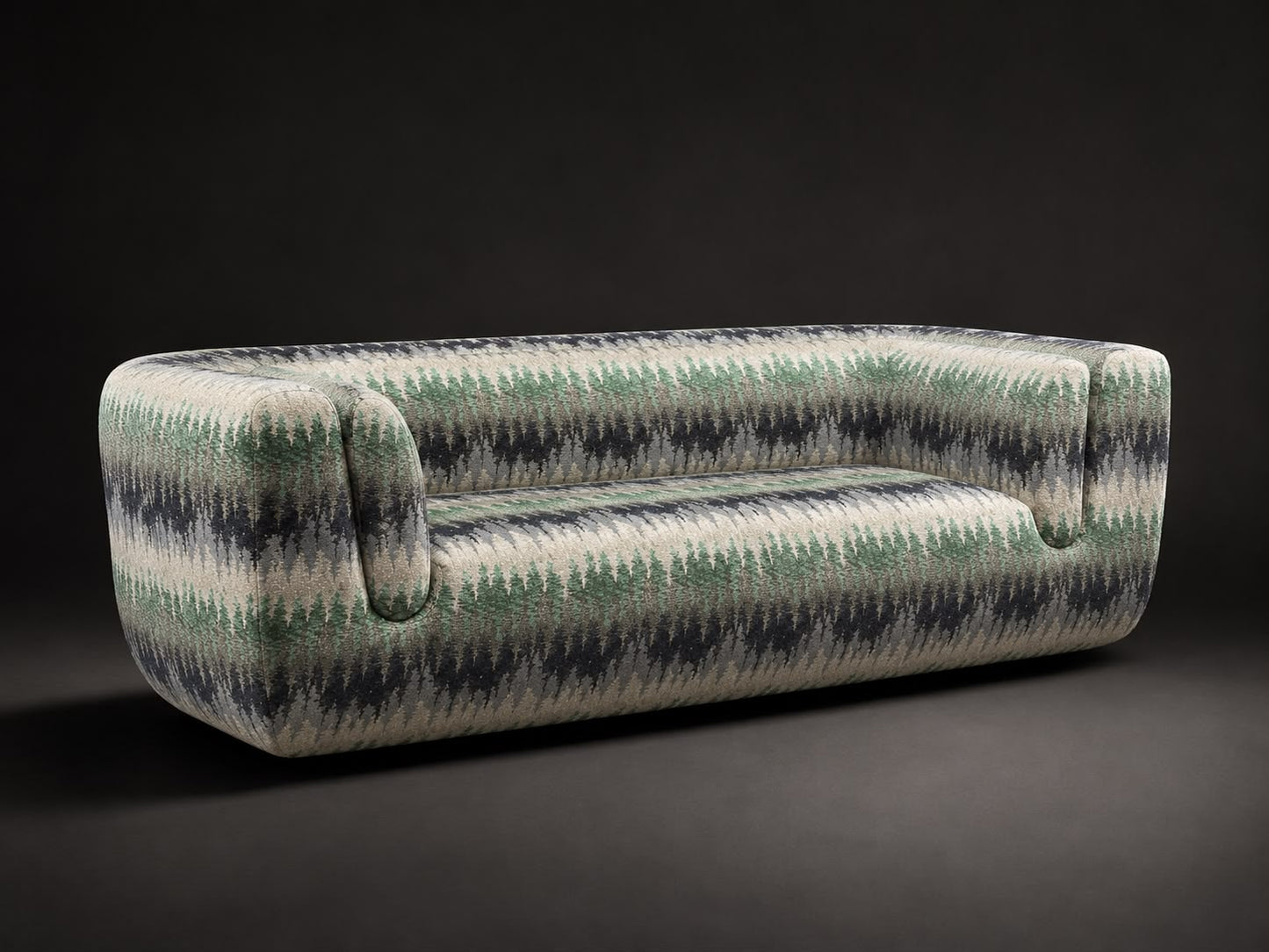 Missoni Home Sofa „Intil“ – seltenes Ausstellungsstück mit Jacquard-Gewebe